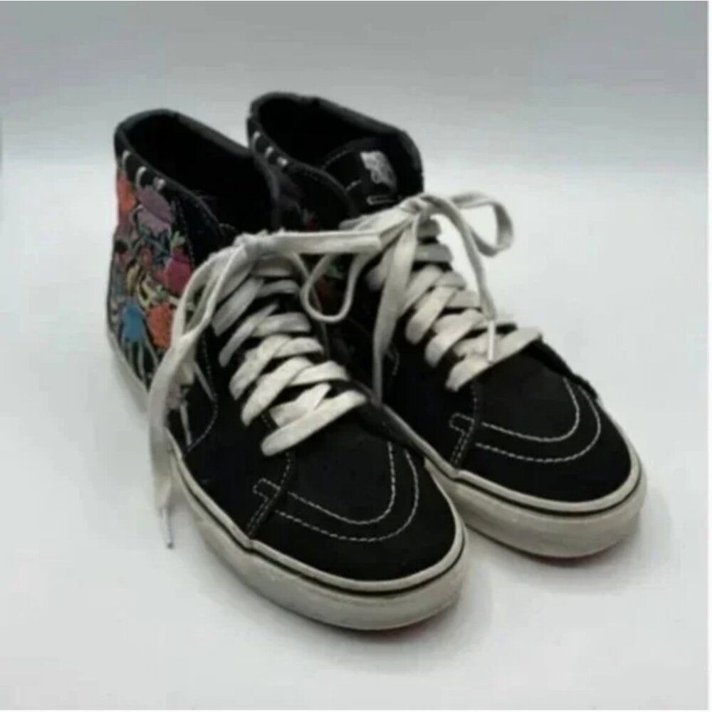Vans Lizzy Unisex Armanto Floral Black Skateboard High Top Sneakers Size 8